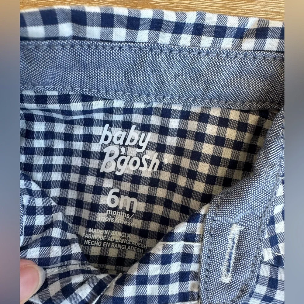 BUNDLE OshKosh B'Gosh Gingham and Car Button Down Body Suits